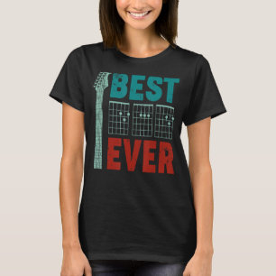 Retro Best Dad Ever Guitar D A D Chord Daddy Fathe T-Shirt