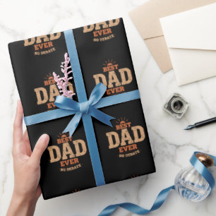 Retro Best Dad Ever Wrapping Paper