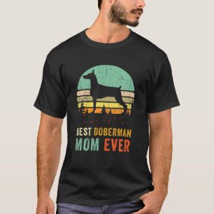 Retro Best Doberman Mum 70S Vintage Dog Mum Pet Ow T-Shirt