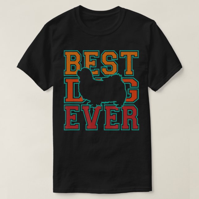 Retro Best Dog Ever Tibetan Spaniel Lover Theme De T-Shirt (Design Front)