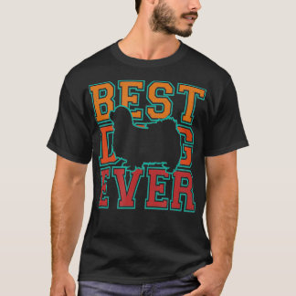 Retro Best Dog Ever Tibetan Spaniel Lover Theme De T-Shirt