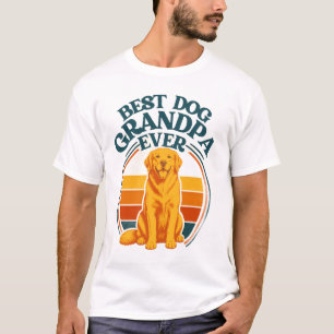Retro Best Dog Grandpa Ever Golden Retriever T-Shi T-Shirt