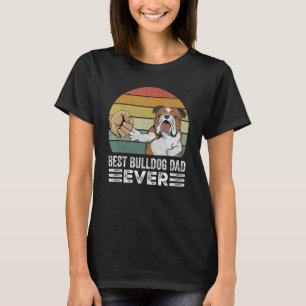 Retro Best English Bulldog Dad Ever Shirt Gifts Vi