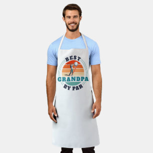 Retro Best Grandpa By Par Custom Fathers Day Apron