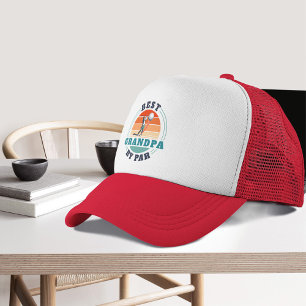 Retro Best Grandpa By Par Custom Fathers Day Trucker Hat