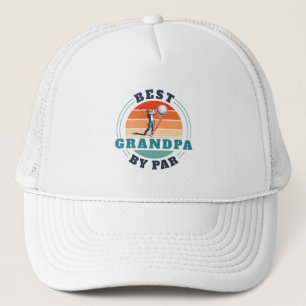 Retro Best Grandpa By Par Custom Golf Trucker Hat