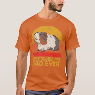 Retro Best Guinea Pig Dad Ever Wheek Guinea Pig Da T-Shirt
