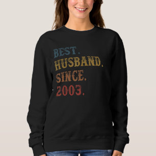 Retro Best Husband Since 2003 19th Wedding Aniver Sweatshirt