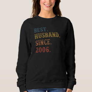 Retro Best Husband Since 2006 16th Wedding Aniver Sweatshirt