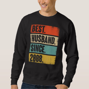 Retro Best Husband Since 2008 14th Wedding Anivers Sweatshirt