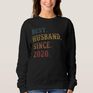Retro Best Husband Since 2020 2nd Wedding Anivers Sweatshirt