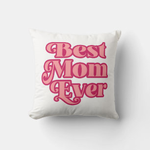 Retro Best Mum Ever Pink Groovy Mother's Day Gift Cushion
