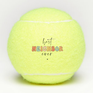 Retro Best Neighbour Ever Cute Tennis Balls