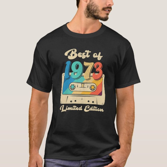 Retro Best Of 1973 Cassette Tape 49Th Birthday Dec T-Shirt (Front)