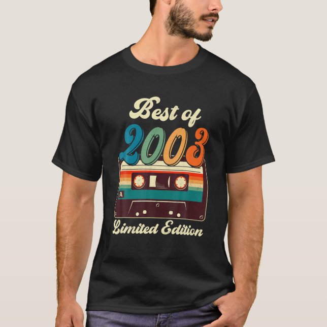 Retro Best Of 2003 Cassette Tape 19Th Birthday Dec T-Shirt (Front)