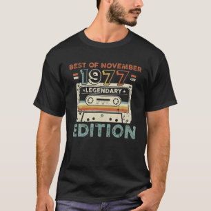 Retro Best Of November 1977 Mixtape Vintage 44Th B T-Shirt