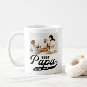 Retro Best Papa Ever Photo Coffee Mug