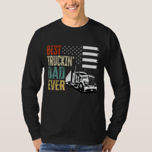 Retro Best Trucking Dad Ever Trucker Happy Father' T-Shirt