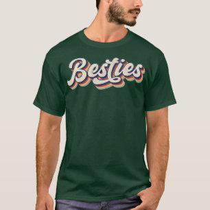 Retro Besties Best Friend Matching Gift T-Shirt