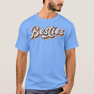 Retro Besties Best Friend Matching Gift T-Shirt