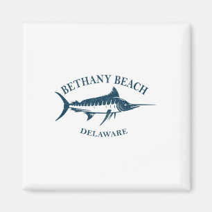 Retro Bethany Beach Delaware Vintage Fishing Boati Magnet