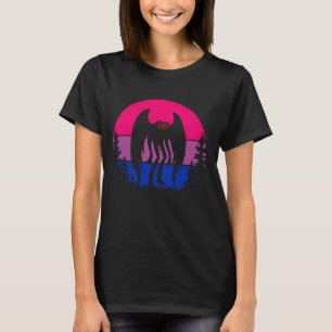 Retro Bi Mothman Bisexual Pride Point pleasant Cry T-Shirt
