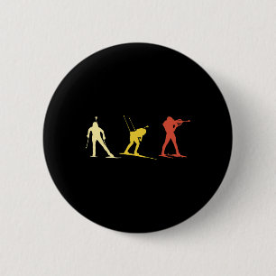 Retro Biathlon Cross Country Skiing Wintersport Bi 6 Cm Round Badge
