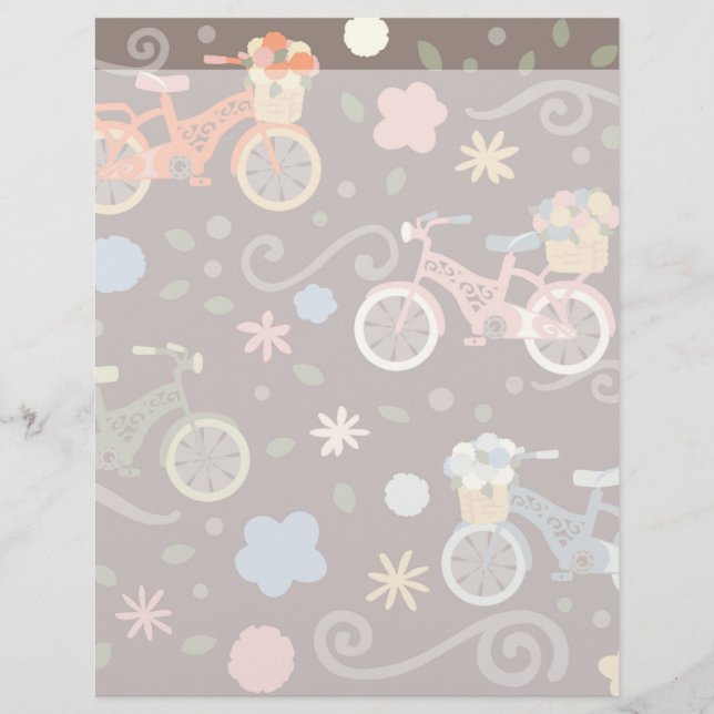 Retro Bicycle and Flowers (Front)