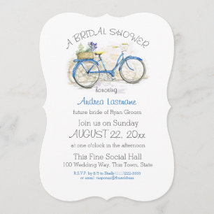 Retro Bicycle Bridal Shower Invitation