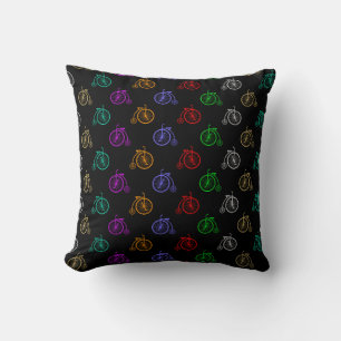 Retro Bicycle Pattern Cushion