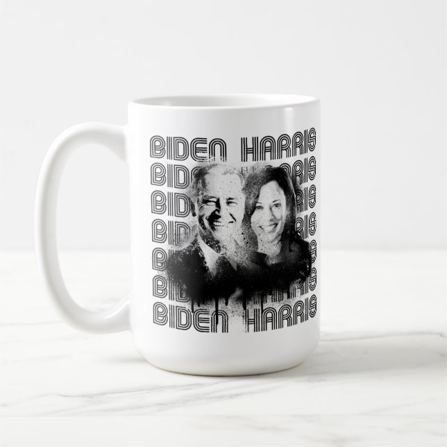 Retro Biden Harris Pride Coffee Mug (Left)