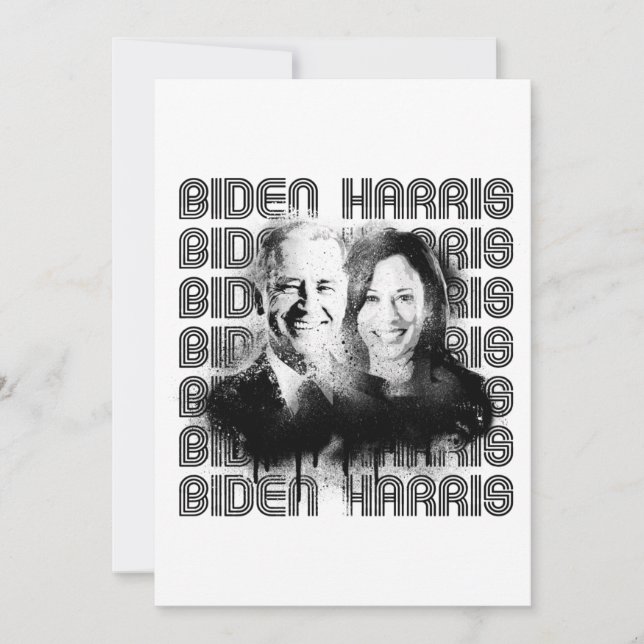 Retro Biden Harris Pride Holiday Card (Front)