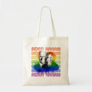 Retro Biden Harris Pride Tote Bag