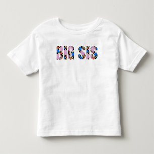Retro “Big Sis” Chequered Flower Toddler T-Shirt