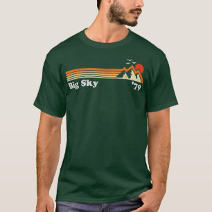 Retro Big Sky Ski Resort Colorado Snowboard Skiing T-Shirt