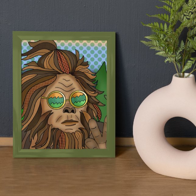 Retro Bigfoot | Pop Art Sasquatch Canvas Print (Creator Uploaded)