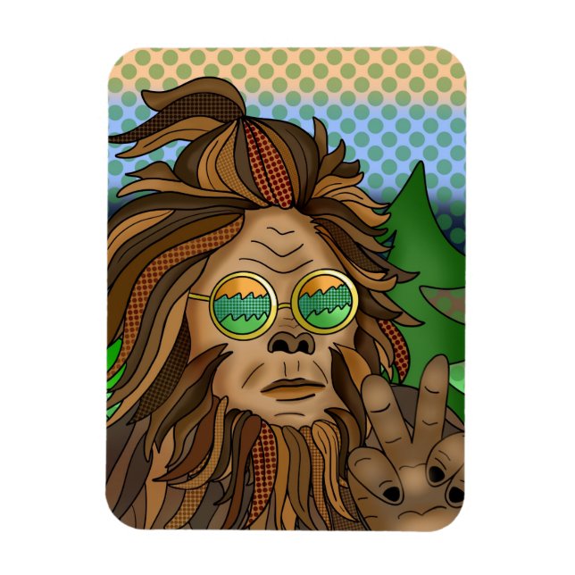 Retro Bigfoot | Pop Art Sasquatch   Magnet (Vertical)