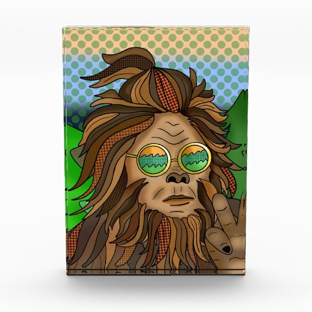 Retro Bigfoot | Pop Art Sasquatch  Photo Block (Front)
