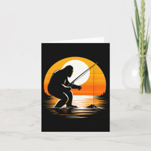 Retro Bigfoot Silhouette Sasquatch Hide And Seek F Card