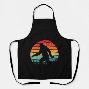 Retro Bigfoot Silhouette Sun Believe! Original 80' Apron