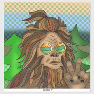 Retro Bigfoot Vintage Colours Sasquatch Pop Art