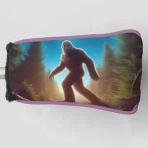 Retro Bigfoot Vintage Sasquatch Mountains Postcard Golf Head Cover