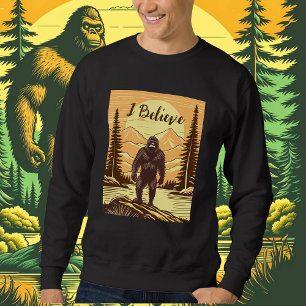 Retro Bigfoot Vintage Sasquatch Mountains Sweatshirt