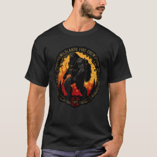 Retro Bigfoot Wildland Firefighter Sasquatch Firem T-Shirt