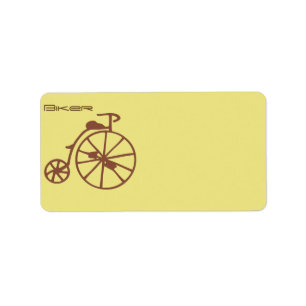 Retro Bike Address Label
