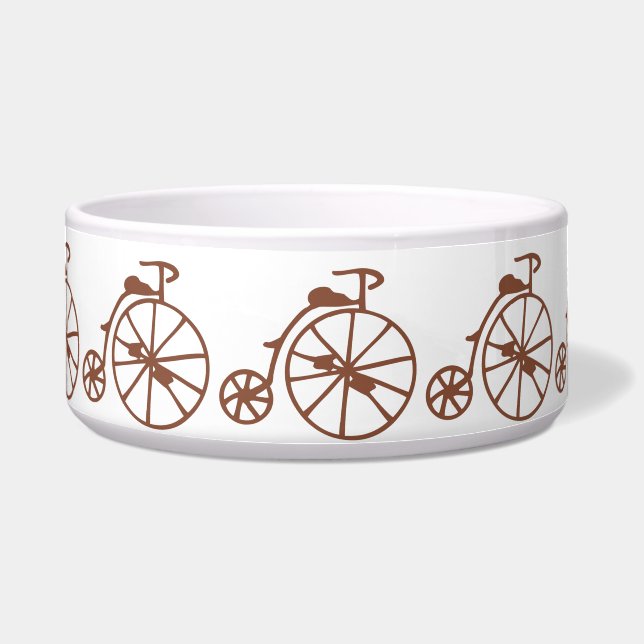 Retro Bike Pet Bowl (Front)