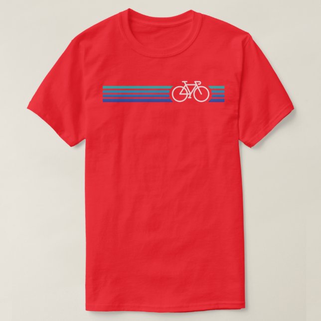 Retro Biking Style Blue T-Shirt (Design Front)