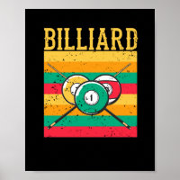 Retro Billiards Table 8-Ball Vintage Pool Snooker