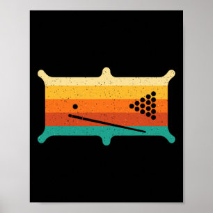 Retro Billiards - Vintage Sports Game Pool Player Poster