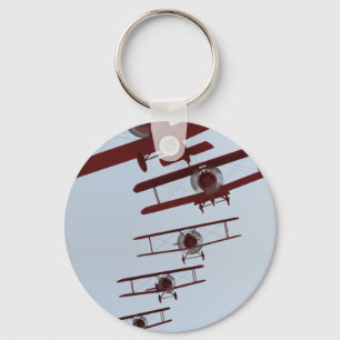 Retro Biplane Key Ring